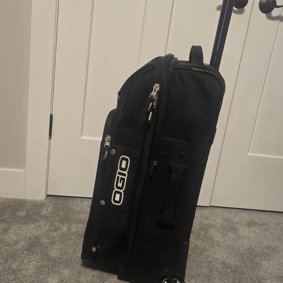 OGIO Black Travel Backpack with Silver Accents